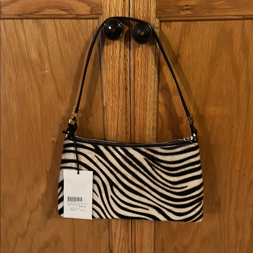 Dylan Kain Zebra Print Shoulder Bag